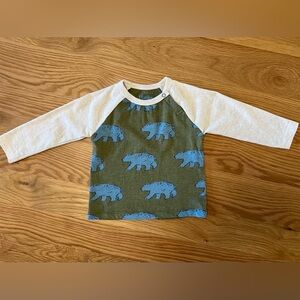 HATLEY Boys Bear Long-Sleeve Raglan T-Shirt, 9-12 Months